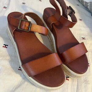 MIA Brown Leather Women's Sandals